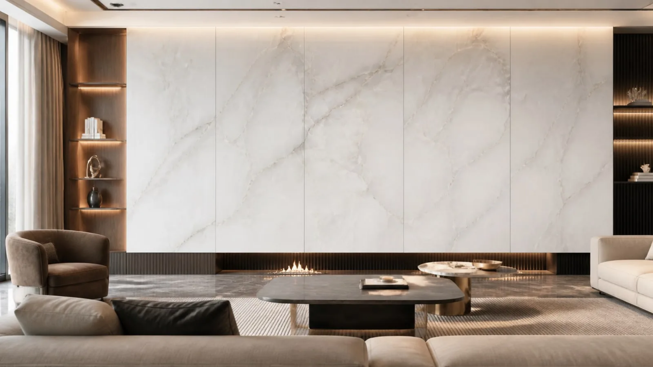 Lightweight Strength: Sintered Stone Slabs for Facades and Countertops reference image 2